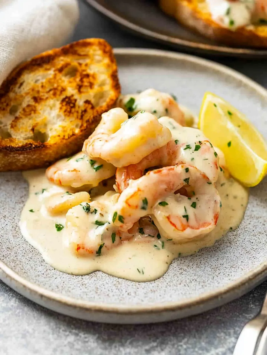 Luscious Creamy Lemon Prawns