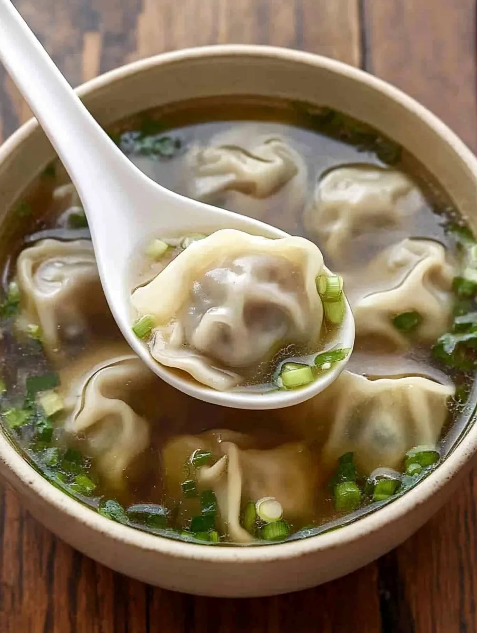 Golden Broth Wonton Soup