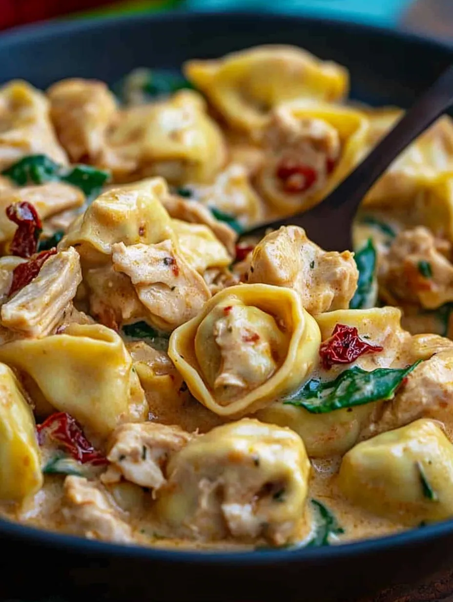 Savory Tuscan Chicken Tortellini in Creamy Parmesan Sauce