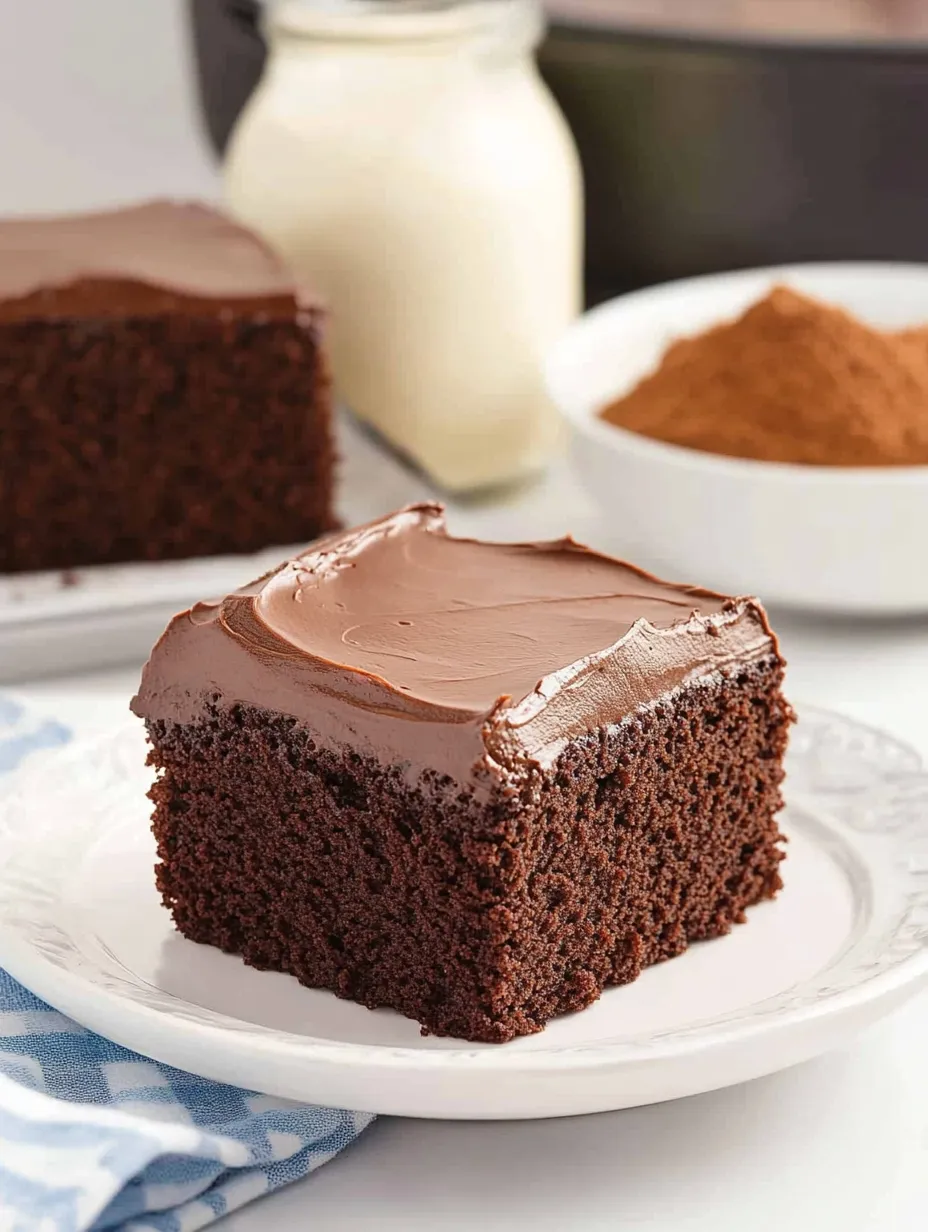 Classic Mayonnaise Cake with Chocolate Frosting