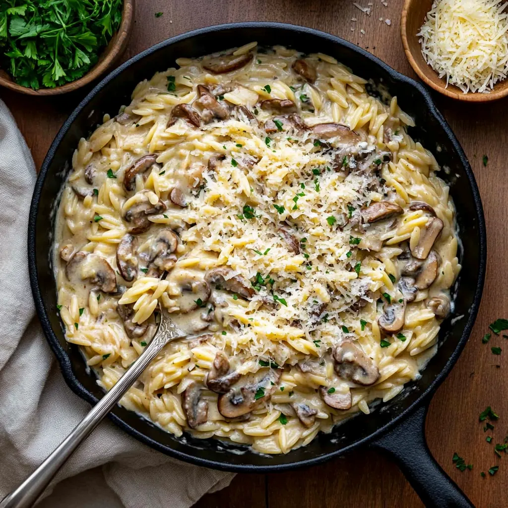 Creamy Mushroom Orzo