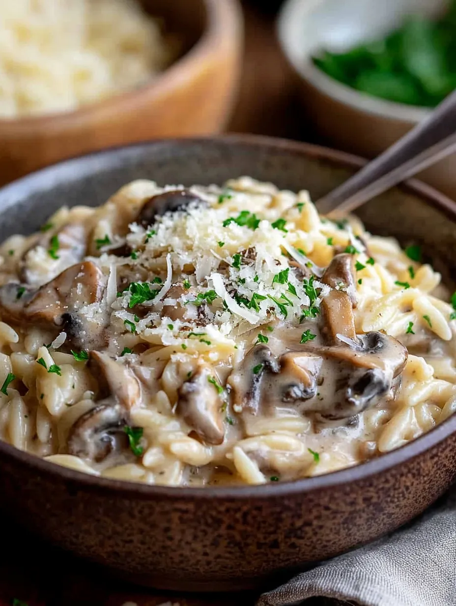 Rich & Creamy Mushroom Orzo