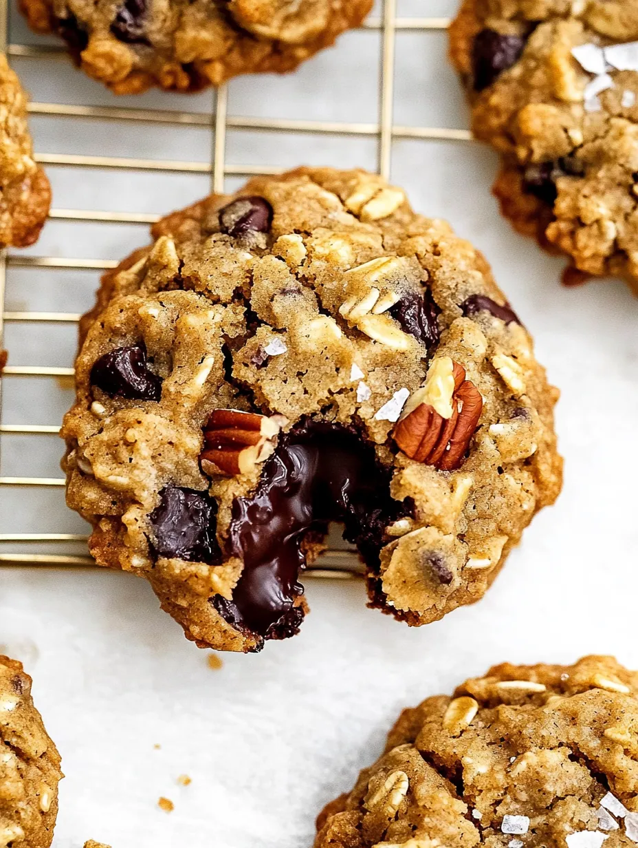 Golden Brown Butter Oatmeal Cookies with Pecans, Dates & Chocolate Chunks