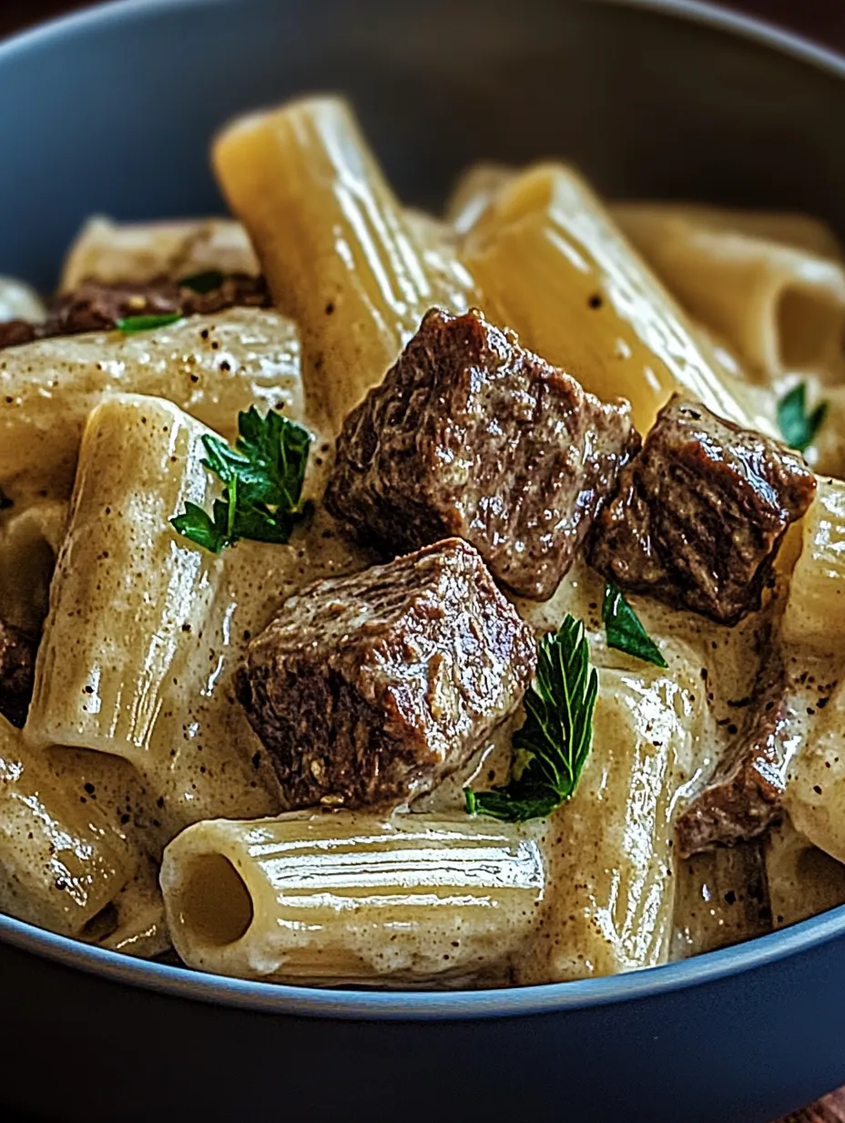 Savory Parmesan Beef Rigatoni